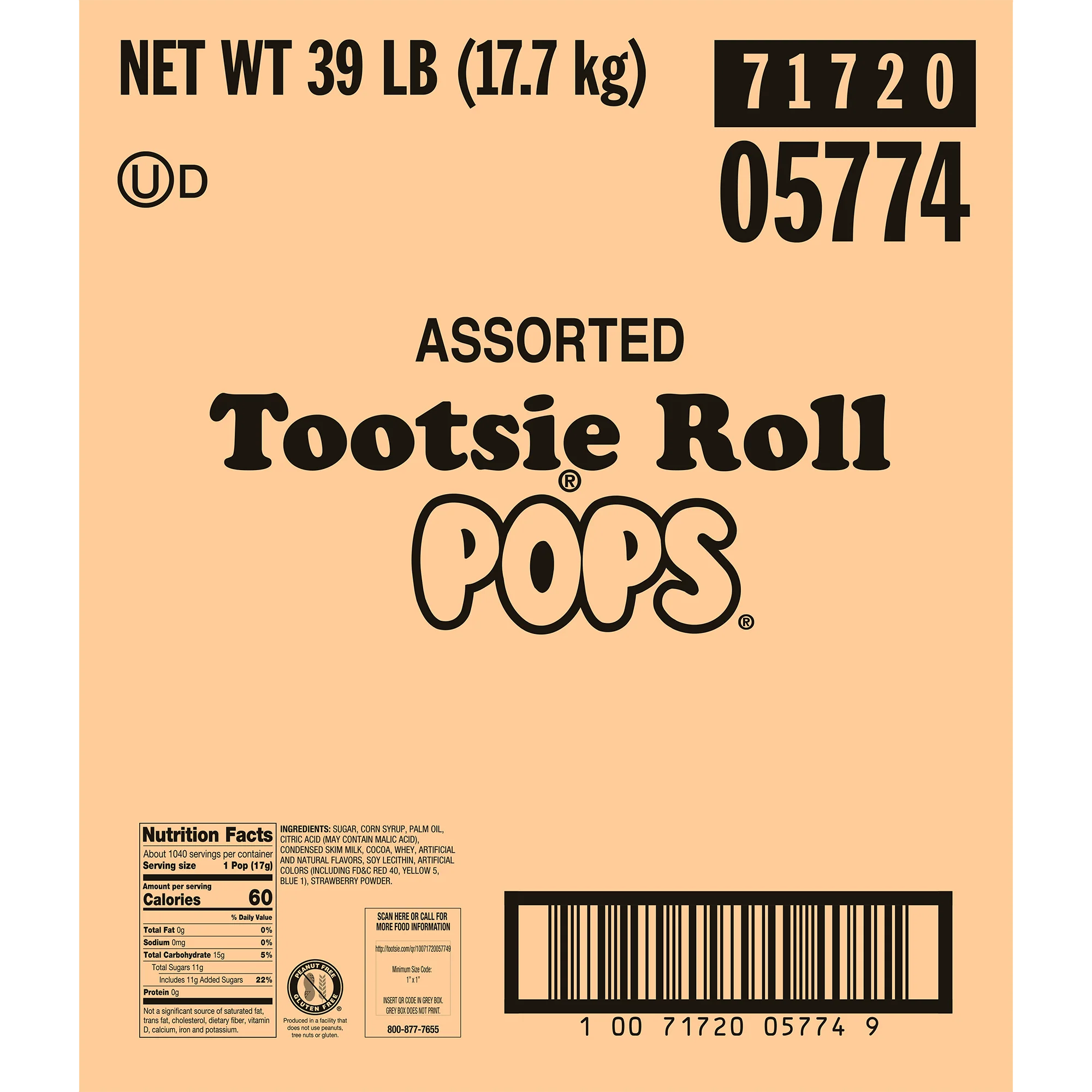 Tootsie Pops Assorted Bulk Box (39 lb. Box) 3 Tootsie Pops Assorted Bulk Box (39 lb. Box)