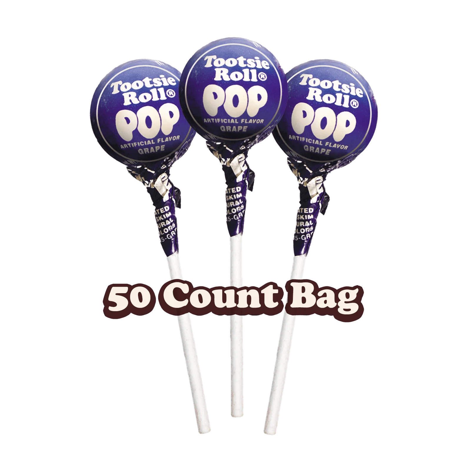 Tootsie Pops Grape Flavor (30 oz. \/ 50 ct.  Bag)