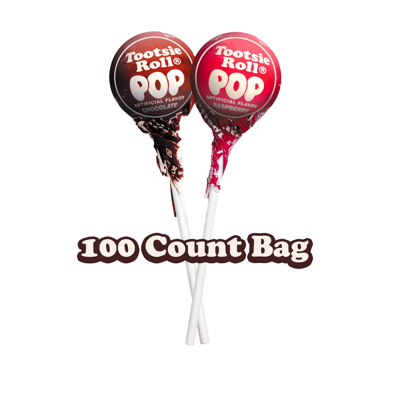 Tootsie Pops Chocolate & Raspberry Flavor Combo Pack (60 oz. 100 ct. Bag)