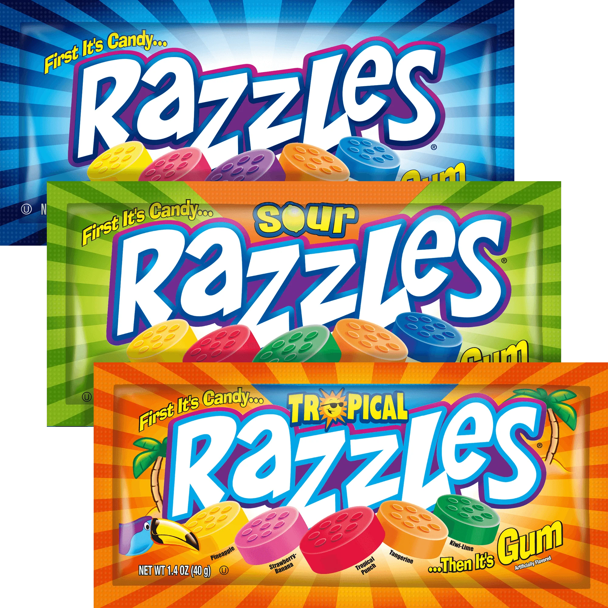 Razzles Variety 12-Pack (12 x 1.4 oz. Bag) 1 Razzles Variety 12-Pack (12 x 1.4 oz. Bag)