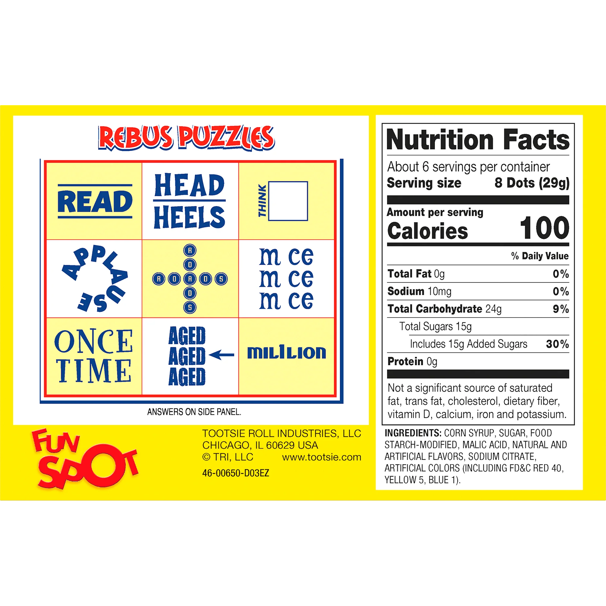 DOTS Assorted Fruit Flavored Gum Drops (6.5 oz. Box)