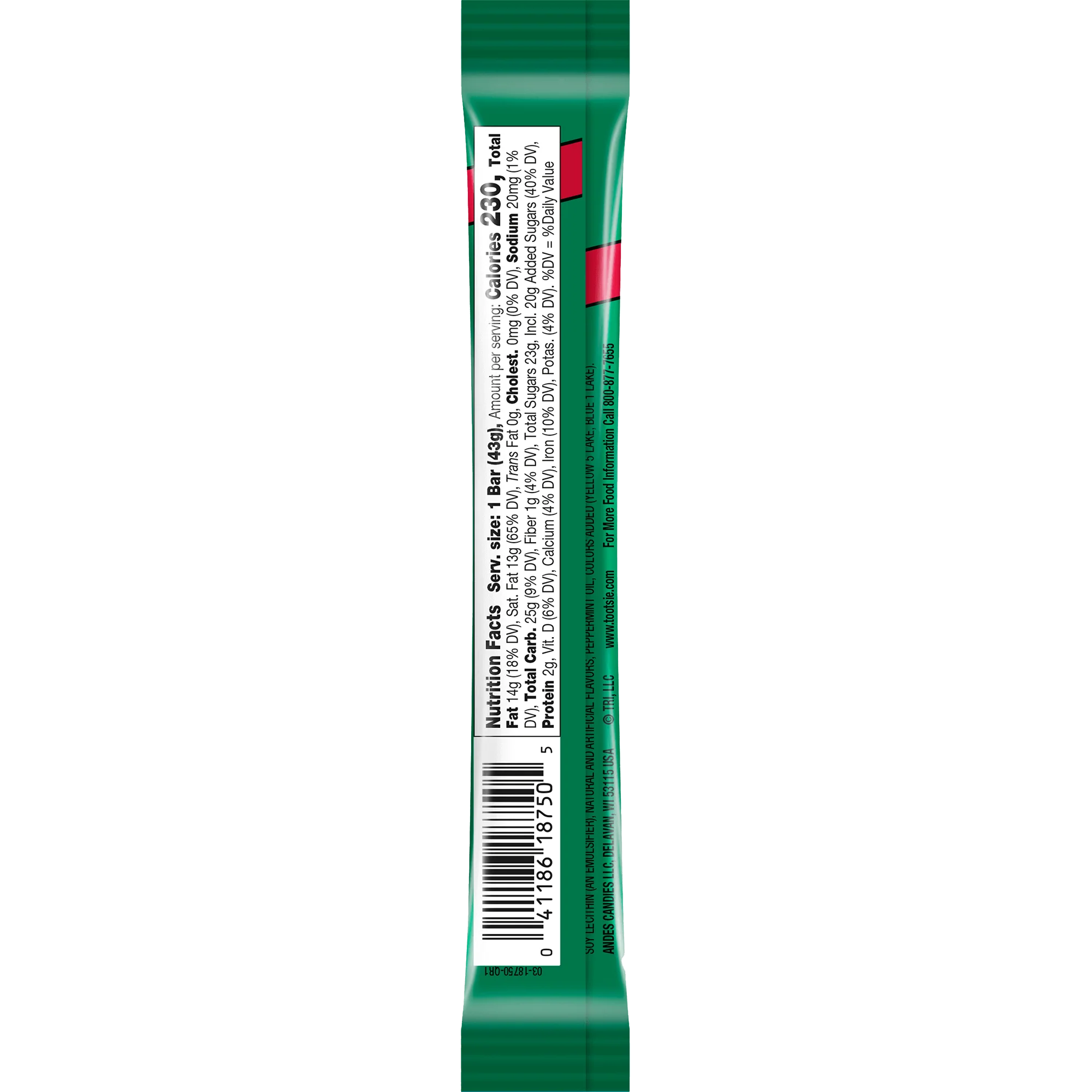 Andes Crème de Menthe Snap Bars (1.5 oz. \/ 24 ct. Box)