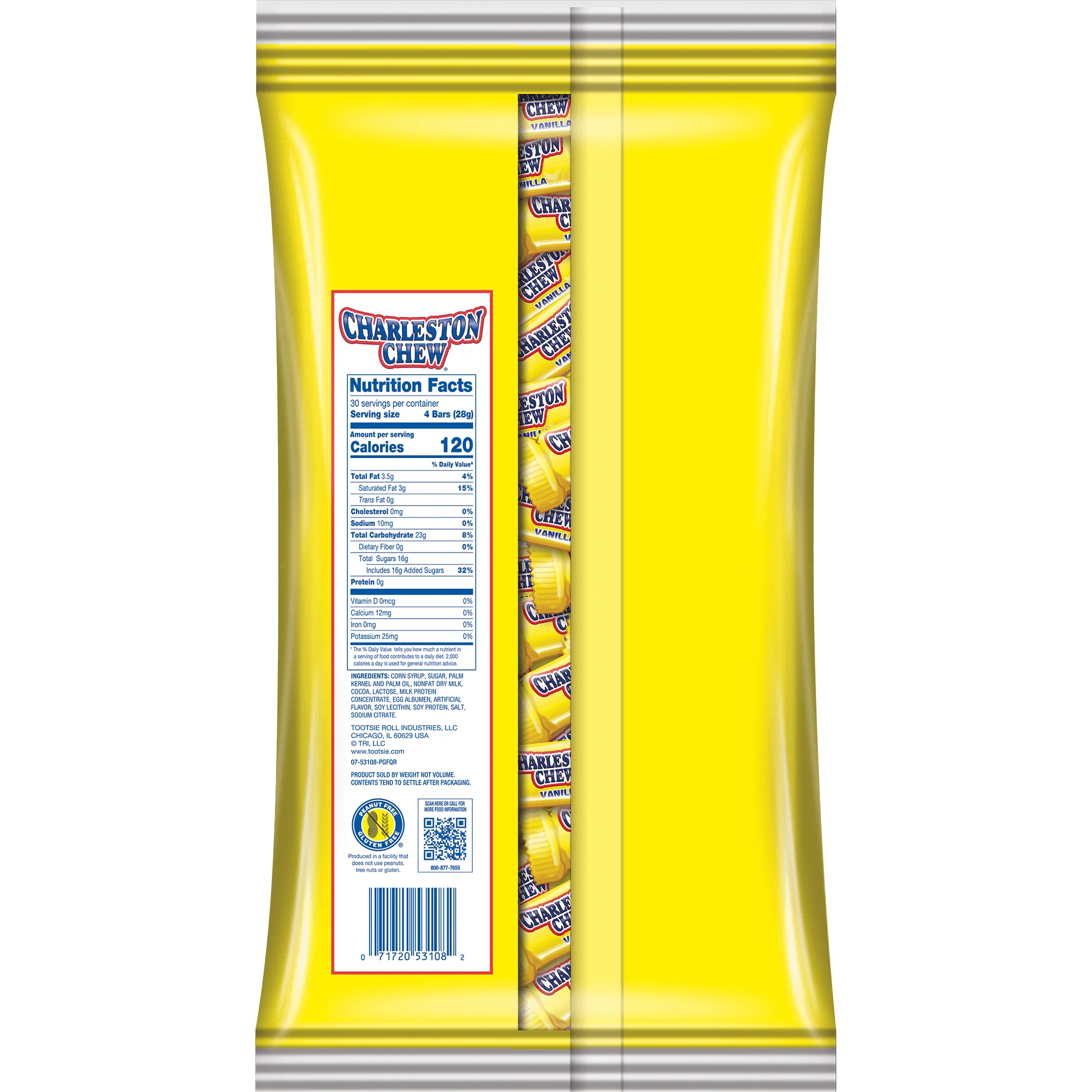Charleston Chew Vanilla Fun Size (29.4 oz. / 120 ct. Bag) 1 Charleston Chew Vanilla Fun Size (29.4 oz. \/ 120 ct. Bag)