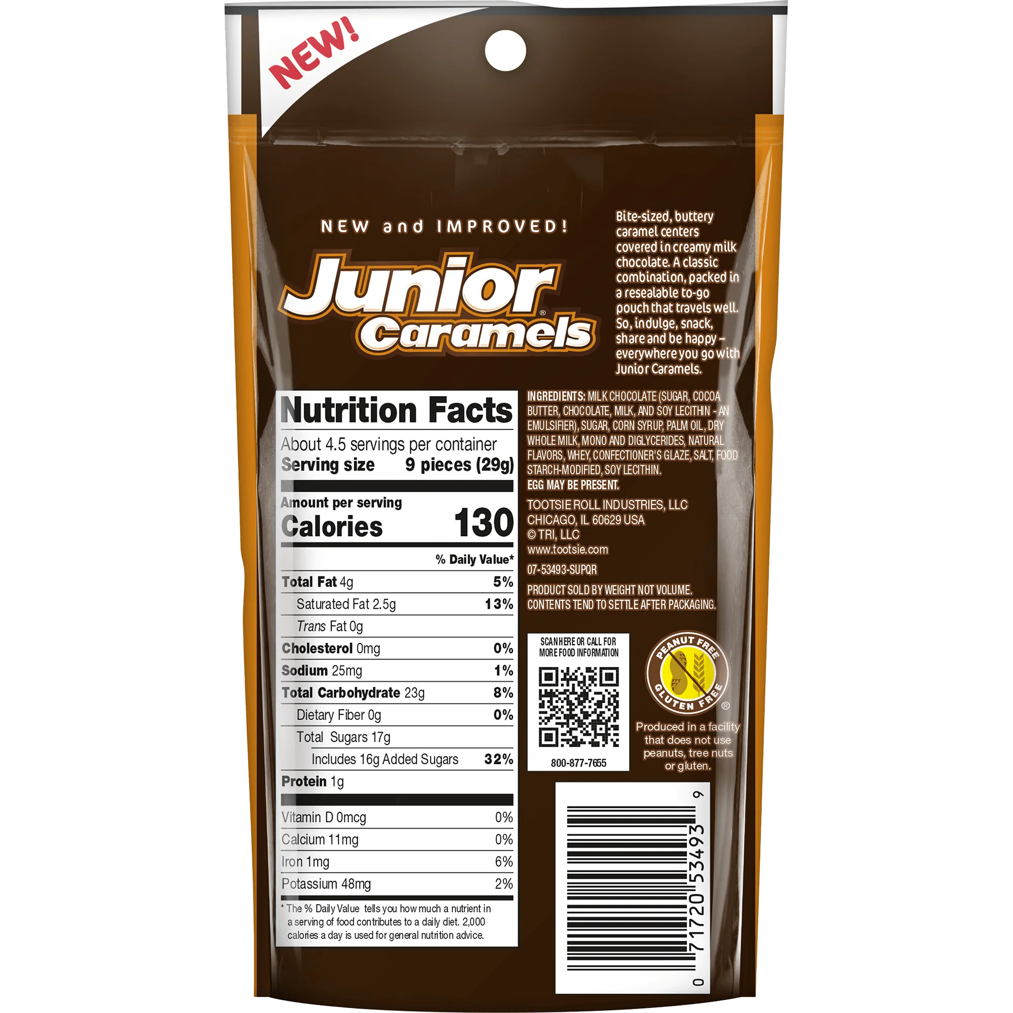 Junior Caramels Milk Chocolate (4.5 oz. Bag) 1 Junior Caramels Milk Chocolate (4.5 oz. Bag)