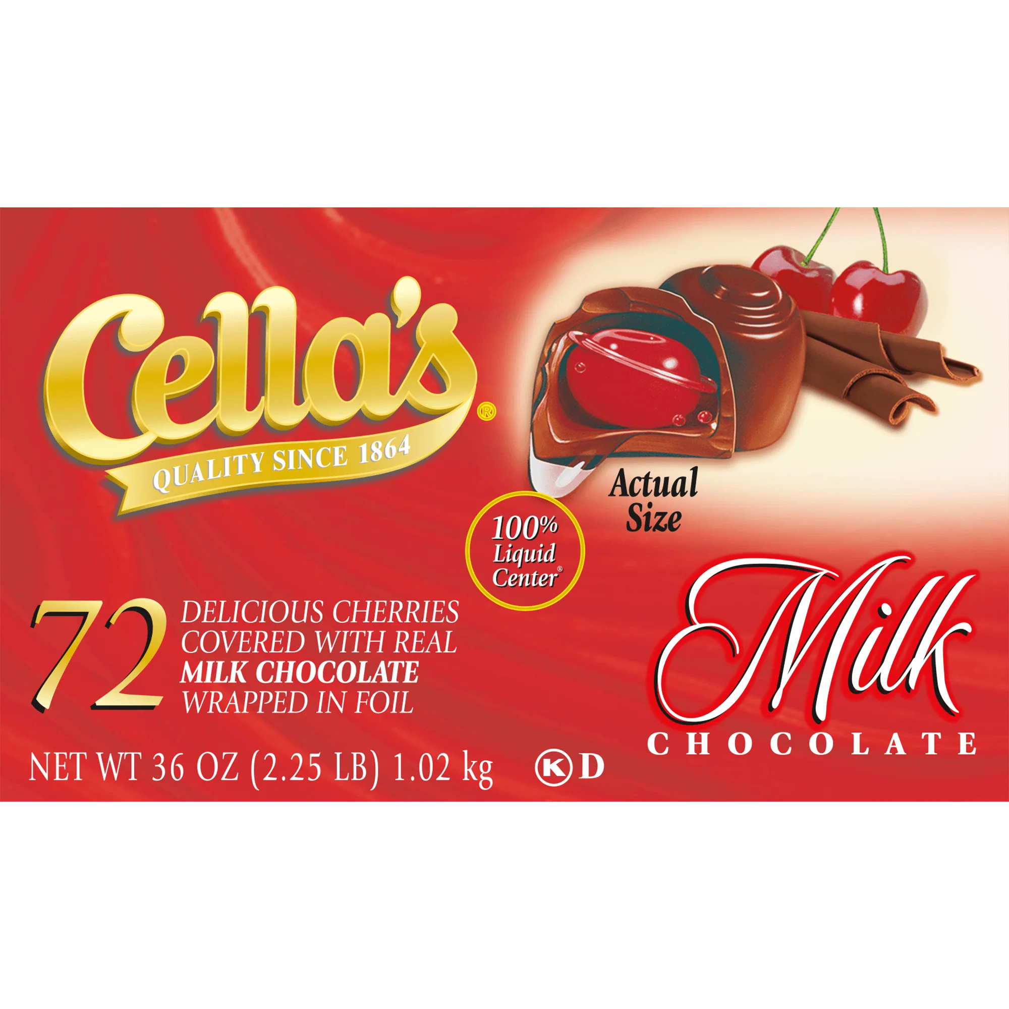 Cella's Milk Chocolate Individually Wrapped (36 oz. \/ 72 ct. Box)