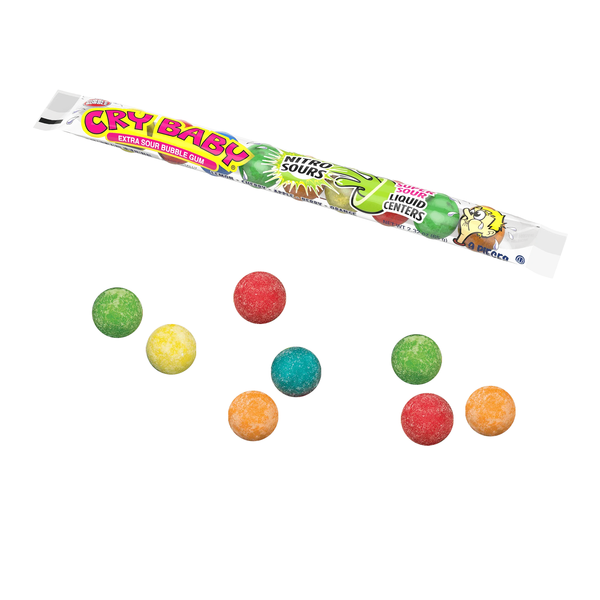 Cry Baby Nitro Assorted Sours (2.32 oz. / 9 ct. Tube) 2 Cry Baby Nitro Assorted Sours (2.32 oz. \/ 9 ct. Tube)