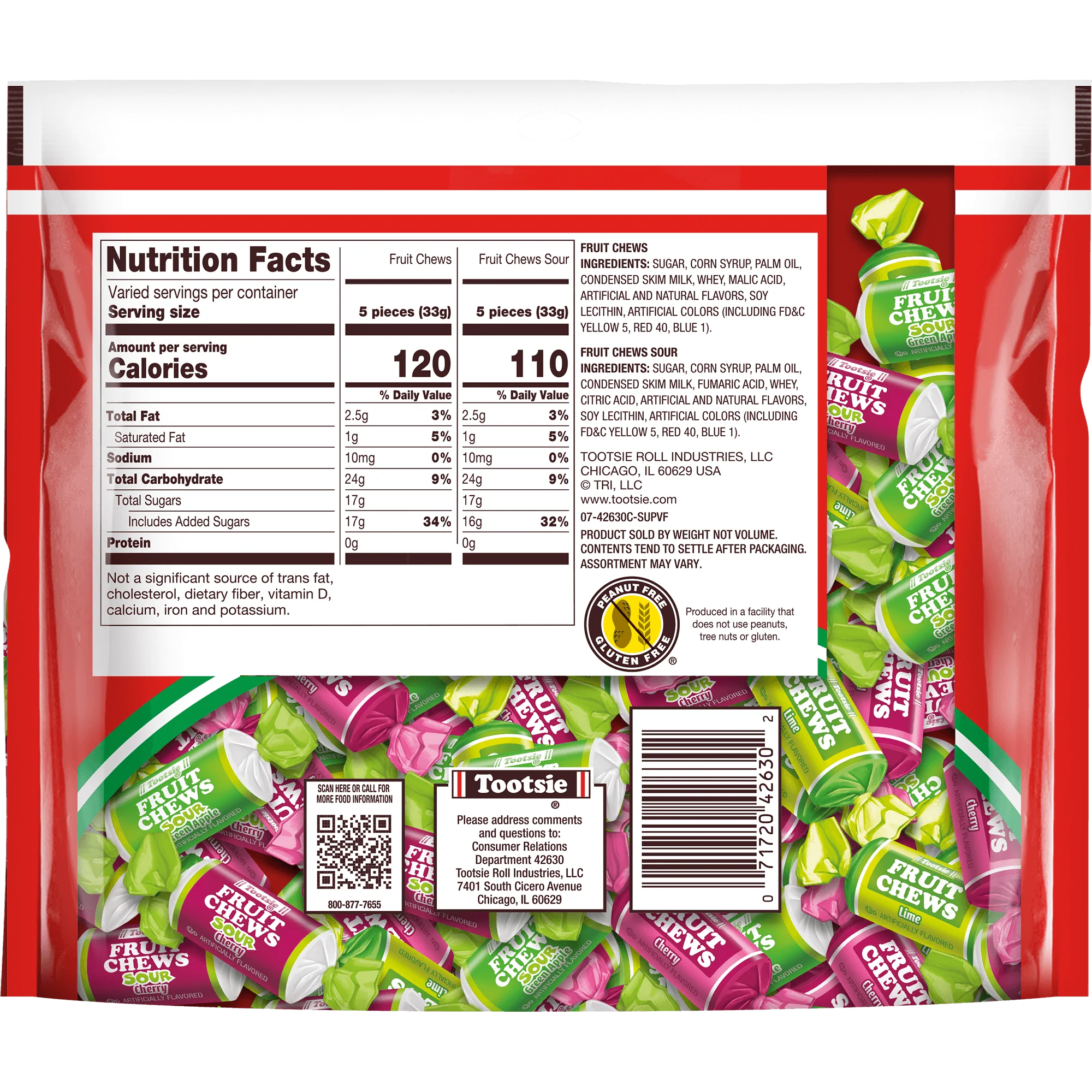 Tootsie Fruit Chews Assorted Holiday Cheer (12 oz. Bag) 1 Tootsie Fruit Chews Assorted Holiday Cheer (12 oz. Bag)