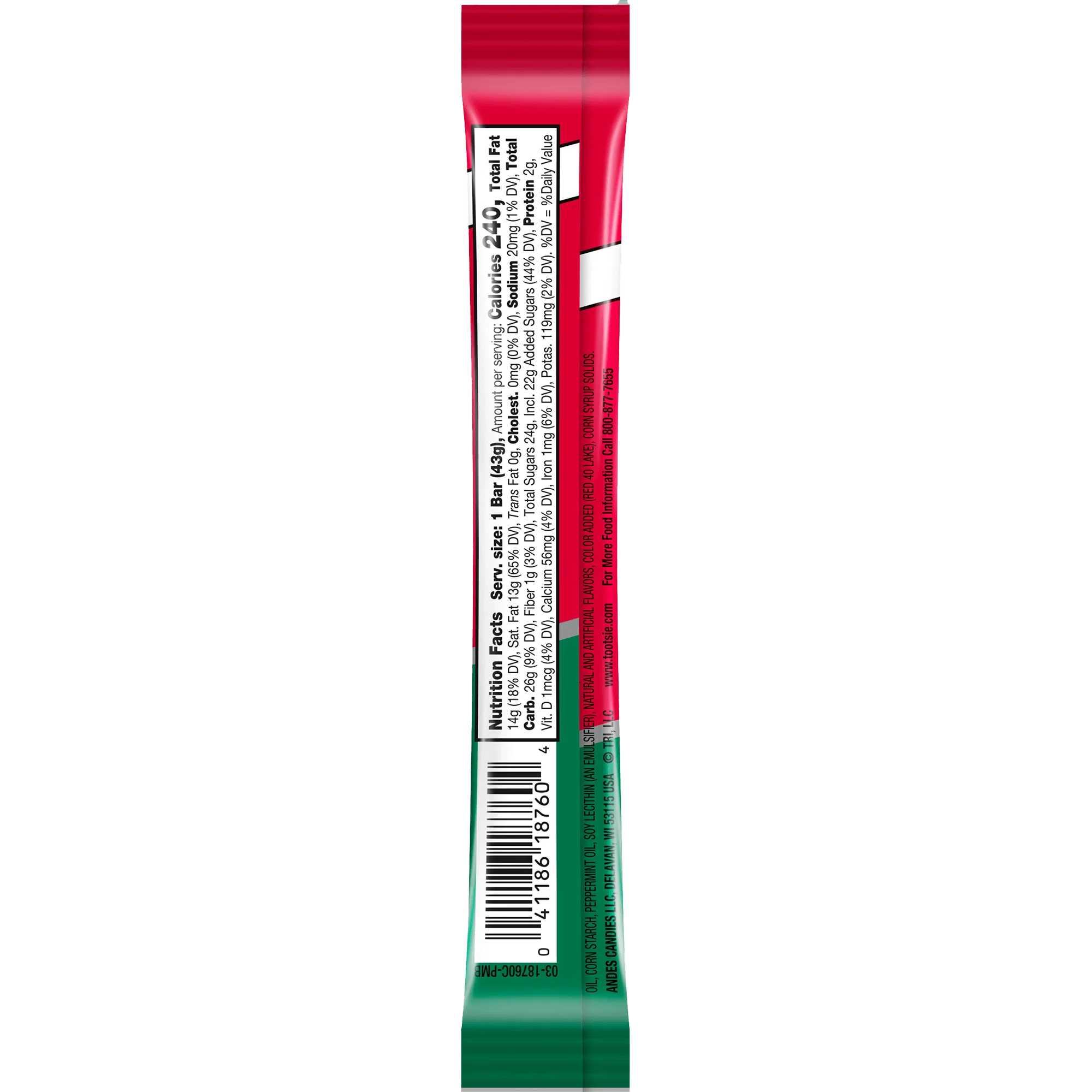 Andes Peppermint Bark Snap Bar (1.5 oz. Bar)