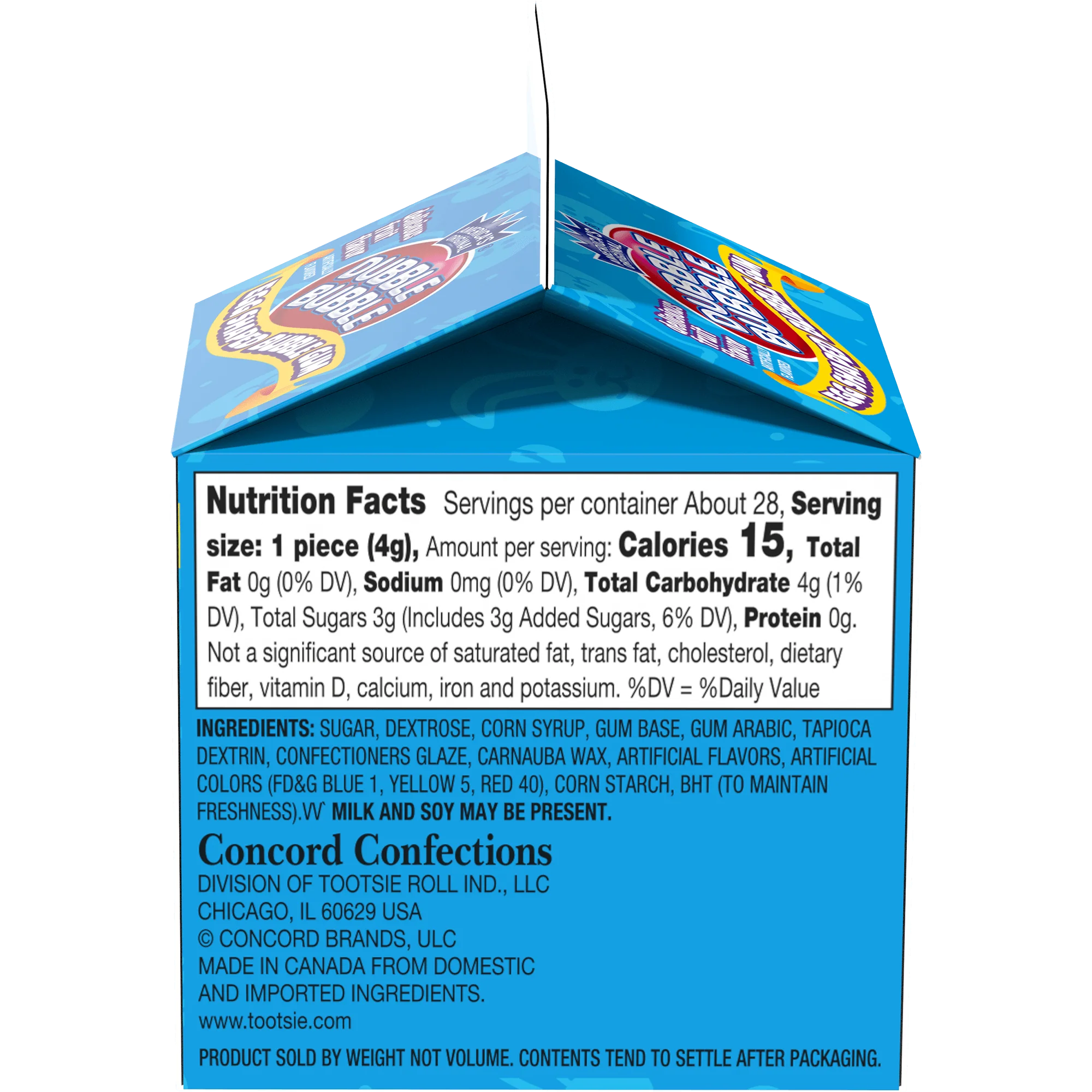 Dubble Bubble Easter Egg Shaped Bubble Gum Milk Carton (4 oz. Carton) 1 Dubble Bubble Easter Egg Shaped Bubble Gum Milk Carton (4 oz. Carton)