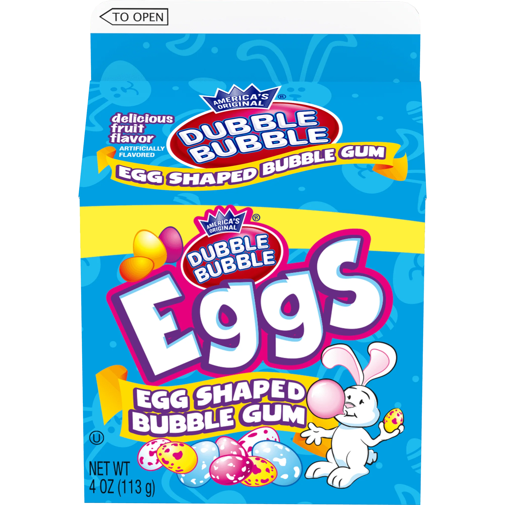 Dubble Bubble Easter Egg Shaped Bubble Gum Milk Carton (4 oz. Carton) 2 Dubble Bubble Easter Egg Shaped Bubble Gum Milk Carton (4 oz. Carton)