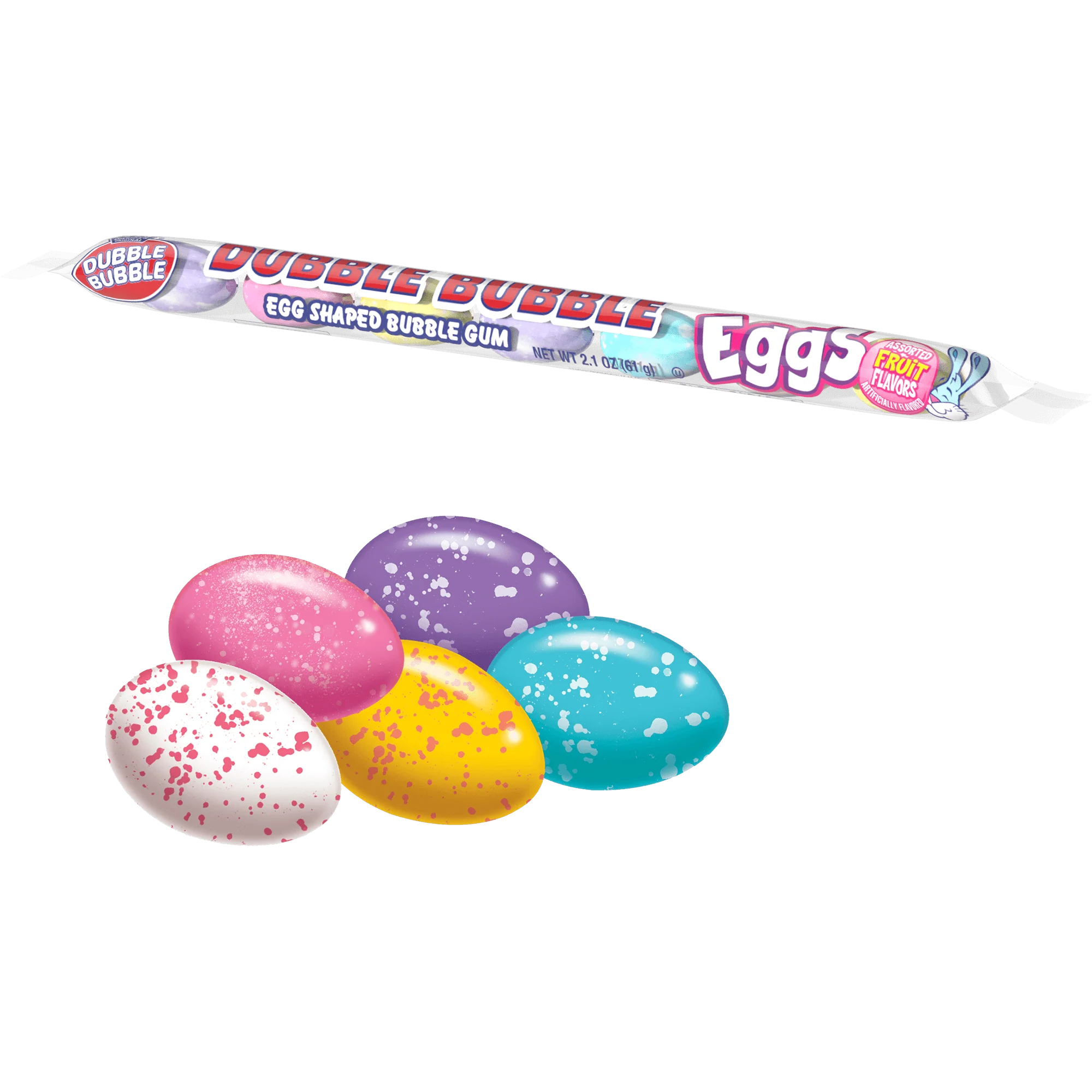 Dubble Bubble Easter Bubble Gum Eggs (2.1 oz. / 7 ct. Tube) 2 Dubble Bubble Easter Bubble Gum Eggs (2.1 oz. \/ 7 ct. Tube)