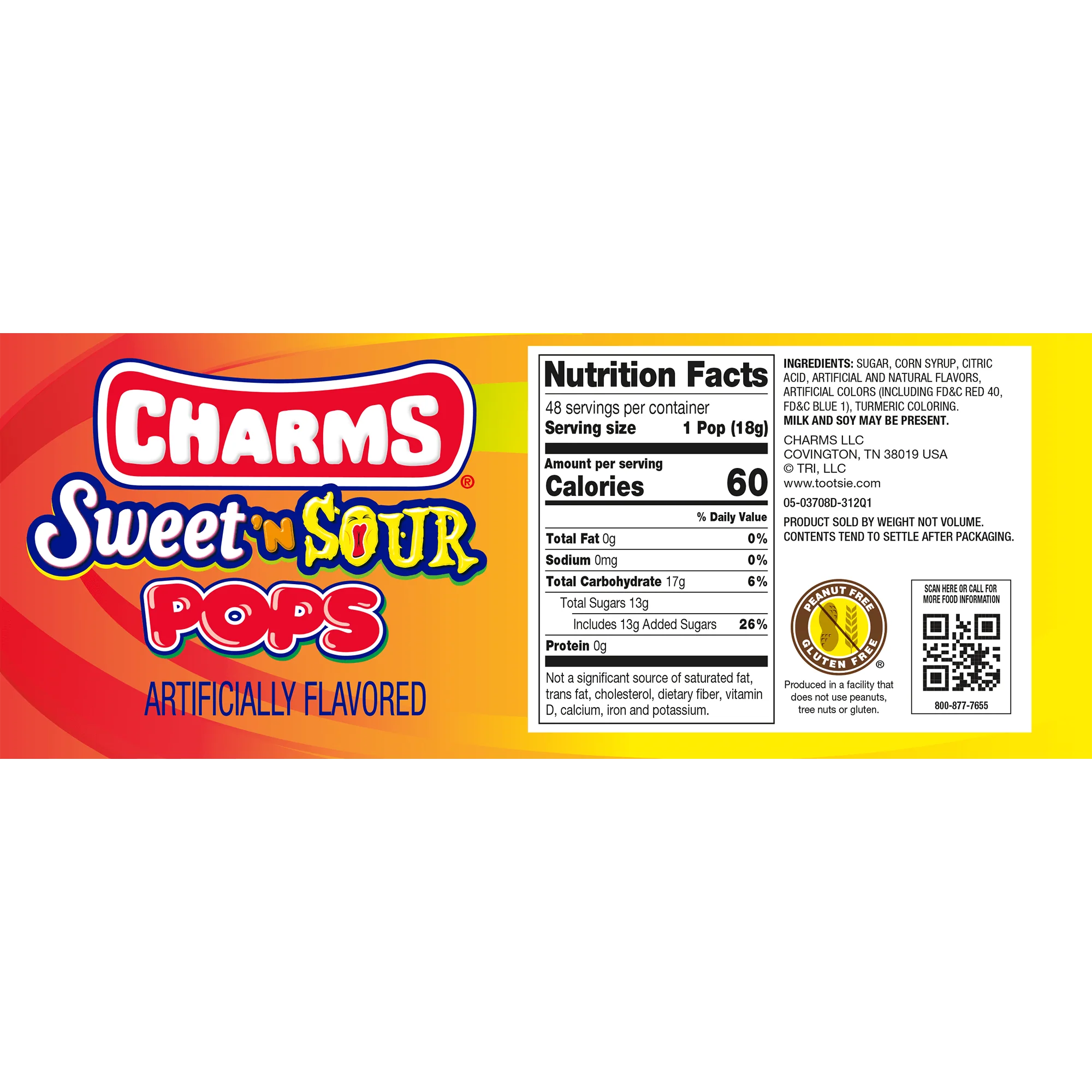 Charms Sweet 'N Sour Pops (48 ct. Box)